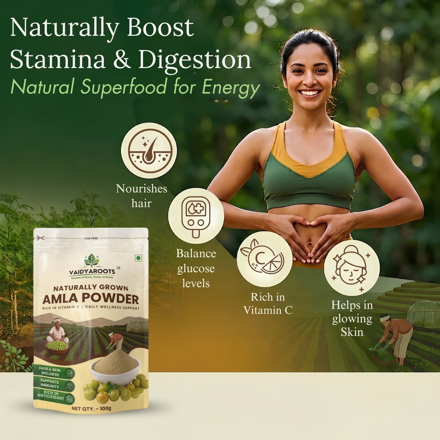 VaidyaRoots Amla Powder View 11