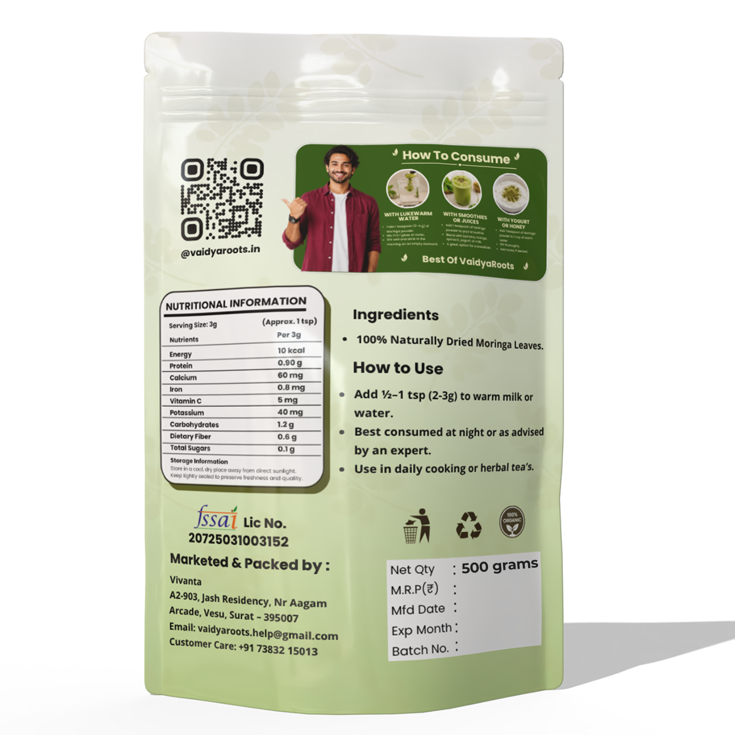 VaidyaRoots Moringa Powder View 4