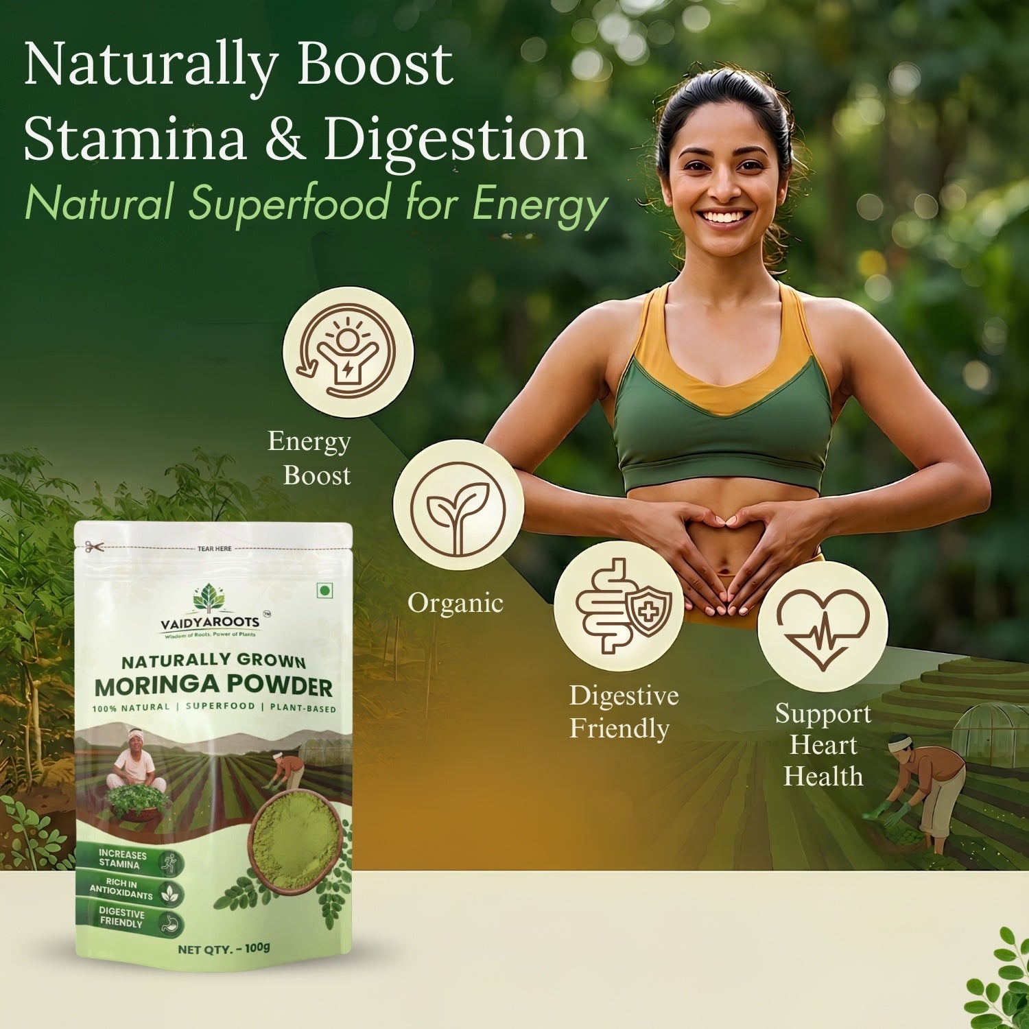 VaidyaRoots Moringa Powder View 11
