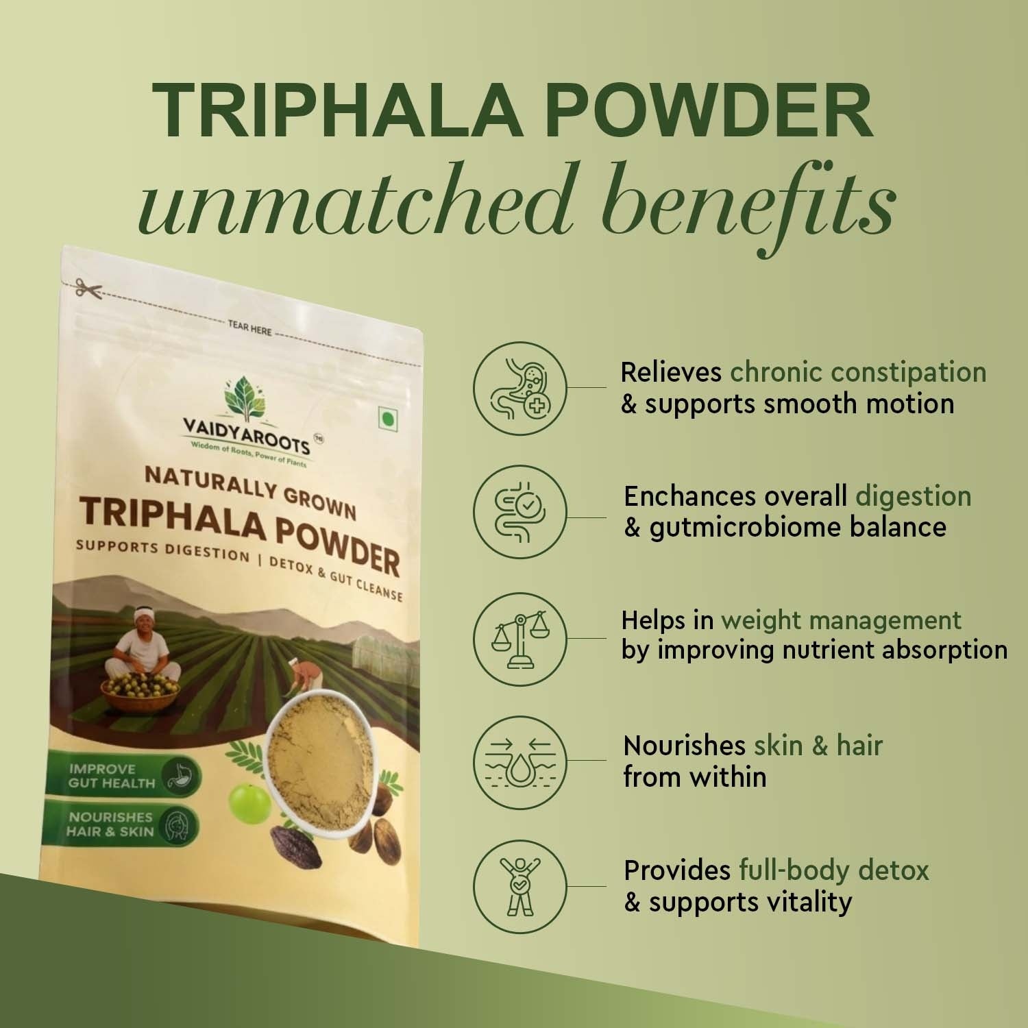 VaidyaRoots Triphala Powder View 5